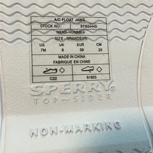 NWOT Sperry Men's Authentic Original Float JAWS Movie Boat Shoe, Size 7M - Picture 5 of 6